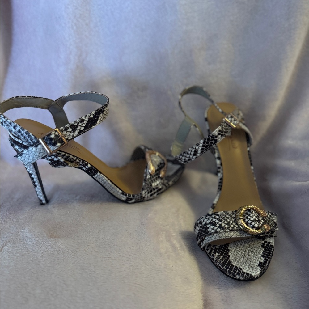 Elegant Snakeskin Patterned Heels